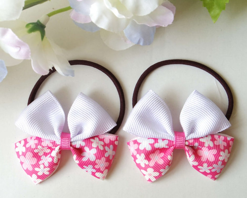 ピンクハウス リボン ヘアゴム 2組セット ピンクハウス リボン ヘアゴム 2組セット ピンクハウス リボン