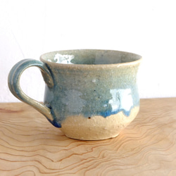 Blue glass mug size:L #c-202 3枚目の画像