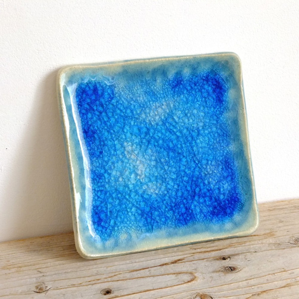 Blue square plate #225 3枚目の画像