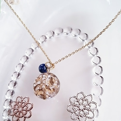 キレイ色✨天然石ラピスラズリ(青)&チェコビーズヨーロピアンズのネックレス 1枚目の画像