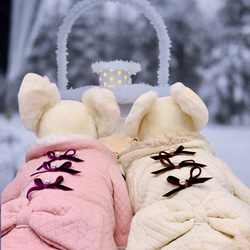 犬服／猫服 ラメグレー＆チェックワンピース [OP859] ペット服