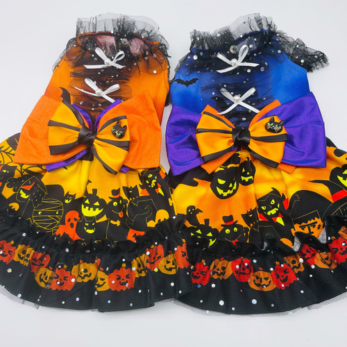 犬服 ハンドメイド ハロウィン✩.*˚ワンピース ♡ オーダー ハロウィン✩.*˚ワンピース ハンドメイド ♡ オーダー 犬服