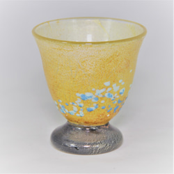 【希少】高鶴元　おちょこ　ぐい呑み　湯呑み　鑑賞用　陶器　金色縁　黄色　イエロ 希少】高鶴元 おちょこ ぐい呑み 湯呑み 鑑賞用 陶器 金色縁