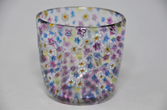 百花繚乱　小花のグラス（紫）　CR-10 1枚目の画像