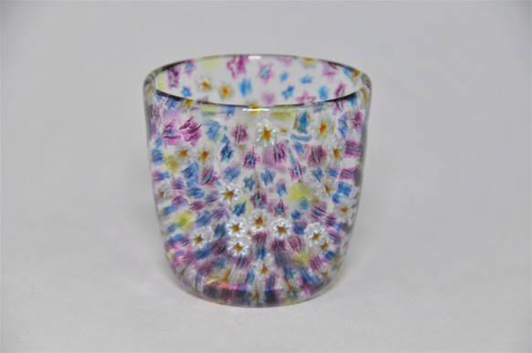 百花繚乱　小花のグラス（紫）　CR-10 3枚目の画像