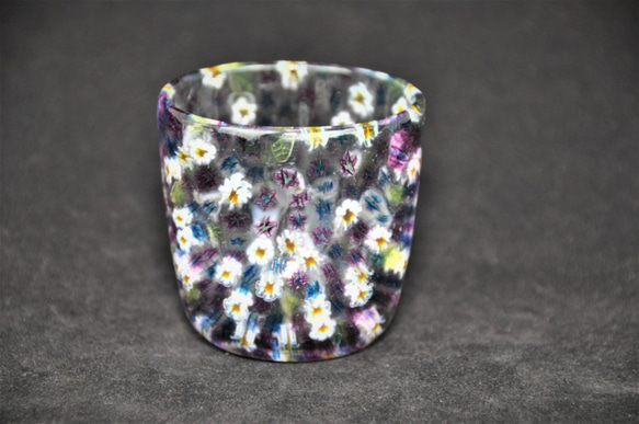 百花繚乱　小花のグラス（紫）　CR-10 10枚目の画像