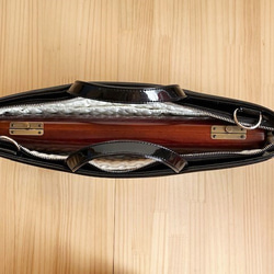 フルートケースバッグC・H管　黒ラメ 4枚目の画像