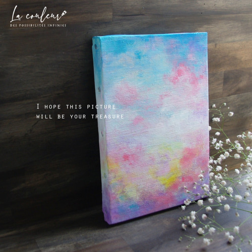 抽象画_夕焼けの桃色 絵画 La couleur aya 通販 11296432｜Creema