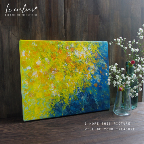 抽象画 ミモザ M 絵画 La couleur aya 通販 11597860｜Creema(クリーマ)