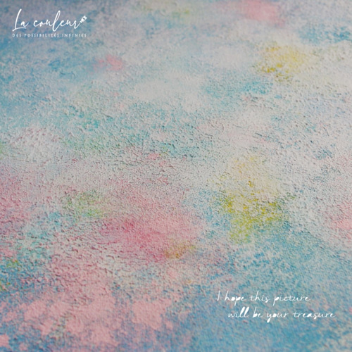 原画】抽象画 コスモス 約530×455×20mm（F10） 絵画 La couleur aya