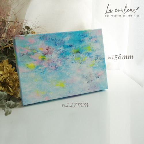 油絵（抽象画）空 Amazon.co.jp: 境界 アクリル画 抽象画 海 空 原画 風景画