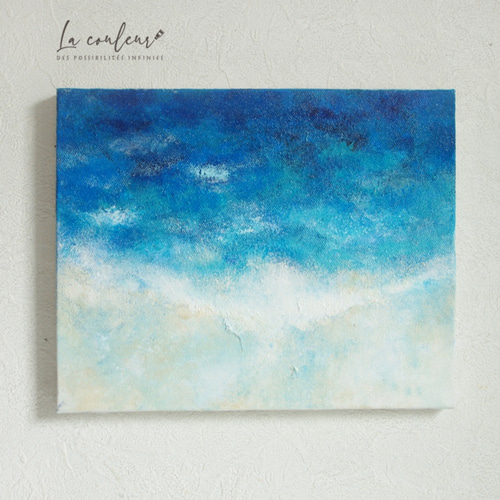 絵画 アート作品 LALAGUE 青と金 抽象画 Amazon｜抽象絵画青と金