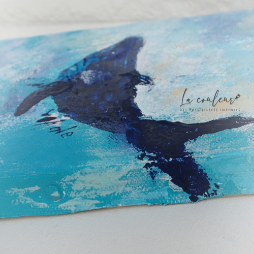 抽象画_空飛ぶクジラ 絵画 La couleur aya 通販 9860095｜Creema