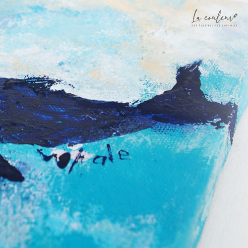 抽象画_空飛ぶクジラ 絵画 La couleur aya 通販 9860095｜Creema
