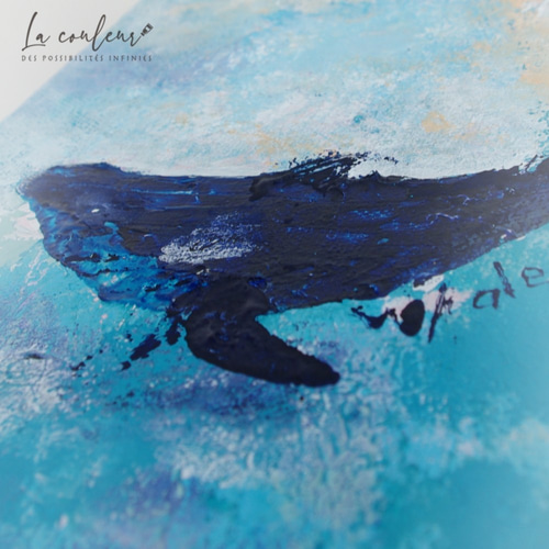 抽象画_空飛ぶクジラ 絵画 La couleur aya 通販 9860095｜Creema