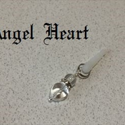 Angel Heart　ハート水晶　スマホピアス　イヤホンジャック 2枚目の画像