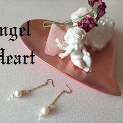 ～Angel　Heart～コットンパール＆キラキラチェーンピアス　G 1枚目の画像
