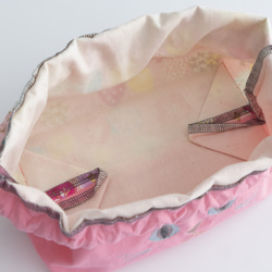 午餐袋◎貓束帶袋（粉紅色）淺粉紅色[免費送貨] [定做] 第3張的照片