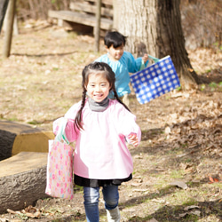 【送料無料】入園・入学準備に ねこのレッスンバッグ ピンク 内側キルティング(受注生産) 9枚目の画像