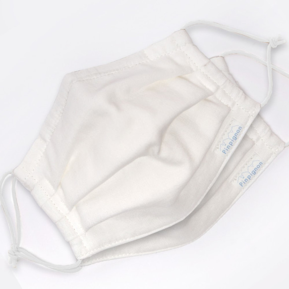 【送料無料】立体ガーゼマスクワイヤー入り(白)2枚セット フィルターポケット付き 洗濯機可能 1枚目の画像