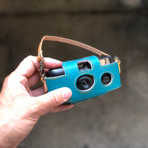 写ルンです 専用ケース(青緑) カメラケース・カメラポーチ