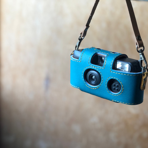 写ルンです 専用ケース(青緑) カメラケース・カメラポーチ