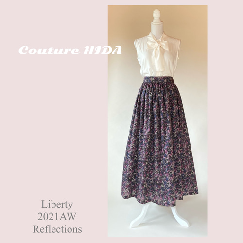liberty リフレクションズ】ギャザースカート 裏地付き 丈指定可 親子  