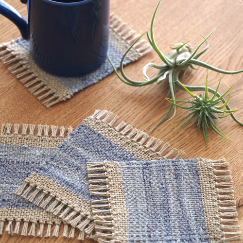 裂き織り　専用 南部裂き織り】 がま口、コースター、ペンケース3点セット - 岩手県北