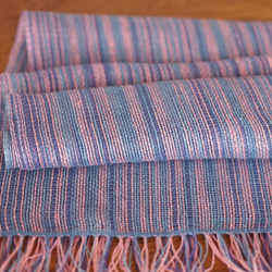 ヘンプ×コットン・リネンの手織りストール 2枚目の画像