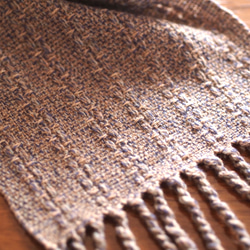 《冬限定》ラムウールの手織りマフラー 3枚目の画像