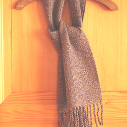 《冬限定》ラムウールの手織りマフラー 4枚目の画像