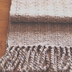 《冬限定》ラムウールの手織りマフラー 5枚目の画像