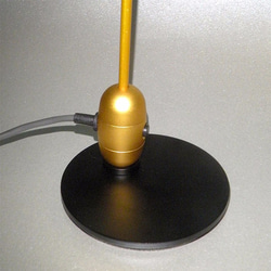 ＃004光ファイバー使用のデスクランプ〈USB電源型〉【本体＝又昔、本体色＝ゴールド】[光源＝電球色] 1枚目の画像