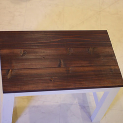 小型木製ベンチ2（２トーン）即納可 5枚目の画像