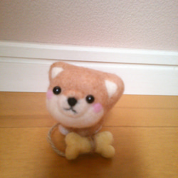 羊毛フェルト♡伏せをする柴犬 柴犬 しばいぬ 羊毛 羊毛フェルト 羊毛