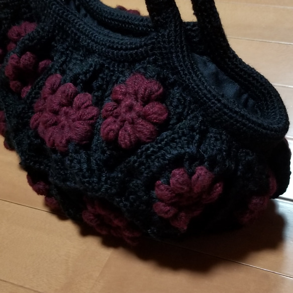 ＊flowerモチーフBag＊M＊ 2枚目の画像