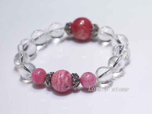 ☆希少レア大玉14.3㎜他 インカローズ ブレスレット ラブリッジ 