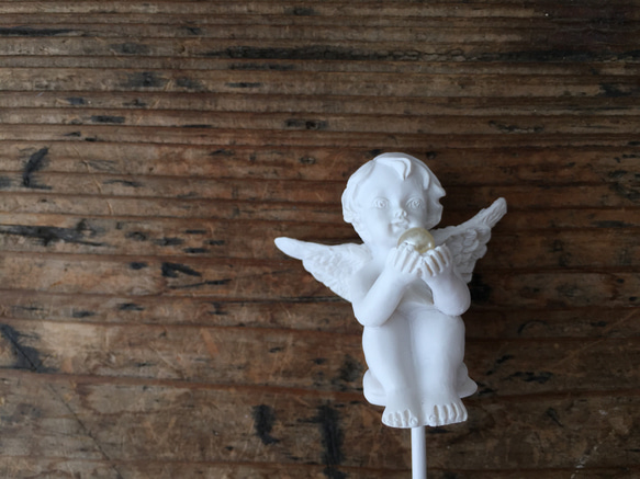 ❁︎天使が運ぶ幸せ❁︎〜ランプ型リングピロー〜 6枚目の画像