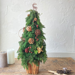 ラスト１点！ナチュラルなクリスマスツリー〜プレゼントを運ぶトナカイ〜 5枚目の画像