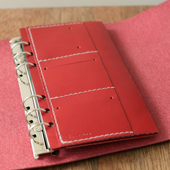 KAKURA【聖經皮卡袋】手縫牛皮筆芯小收納系統筆記本6孔 第3張的照片
