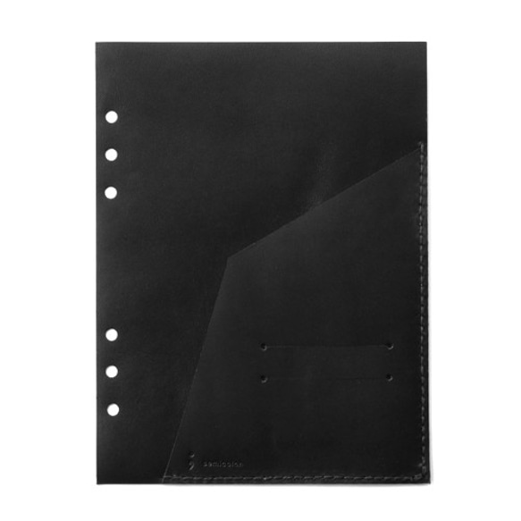 Cartier レザーカバー付きメモ台紙　黒 KAKURA A5レザーフリーポケット ブラック 手帳カバー KAKURA 通販