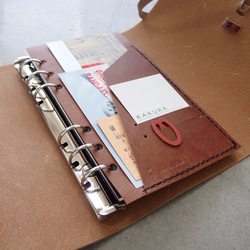 KAKURA [繞線聖經系統筆記本4件套] 古董棕色，棕線，手工縫製，牛皮，刻名字，包郵 第5張的照片