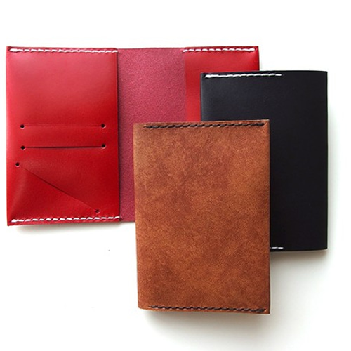 パスポートカバー】アンティークブラウン 茶糸 KAKURA 手帳カバー