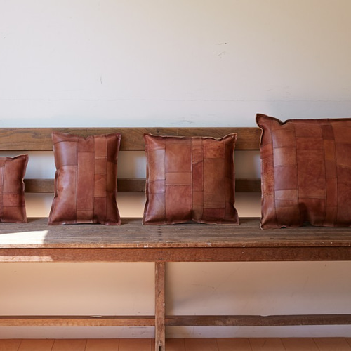 レザークッション tunagu 35×26 】アンティークブラウン 牛革 本