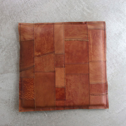 国内送料無料【 レザー座布団 tunagu 】35×35cm ブラウン ブラック