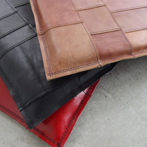 国内送料無料【 レザー座布団 tunagu 】35×35cm ブラウン ブラック