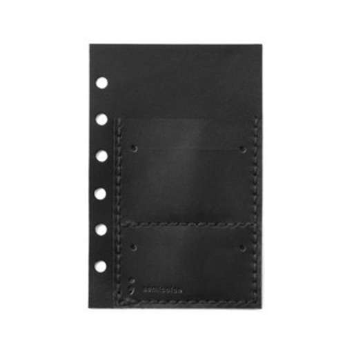 KAKURA 【mini6穴 レザーカードポケット】 手縫い 牛革 リフィル 小物