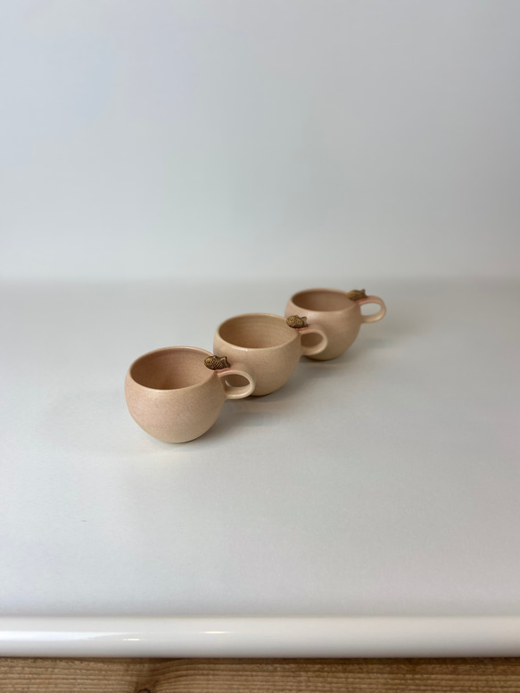 【受注制作品】タイヤキのコーヒーカップ（ベージュ） 5枚目の画像