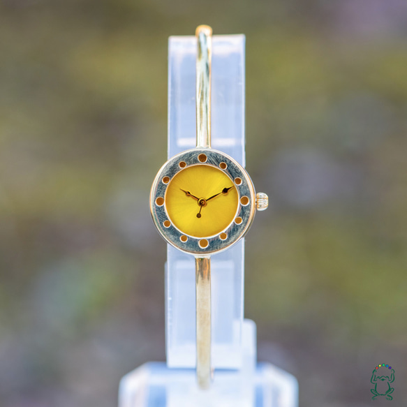 ミモザの願いバングル型腕時計Sイエロー 6枚目の画像
