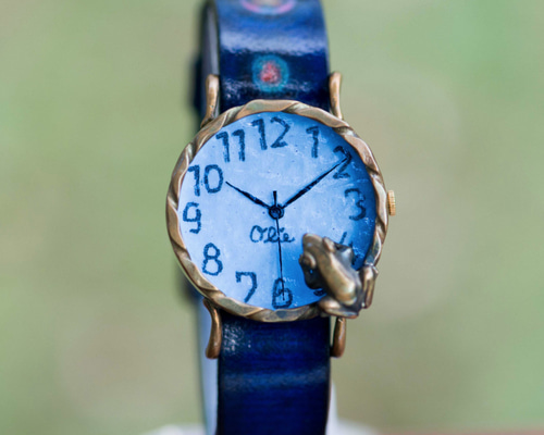 レア☆ カエルの時計屋さん 池をのぞく蛙腕時計 池をのぞく蛙 